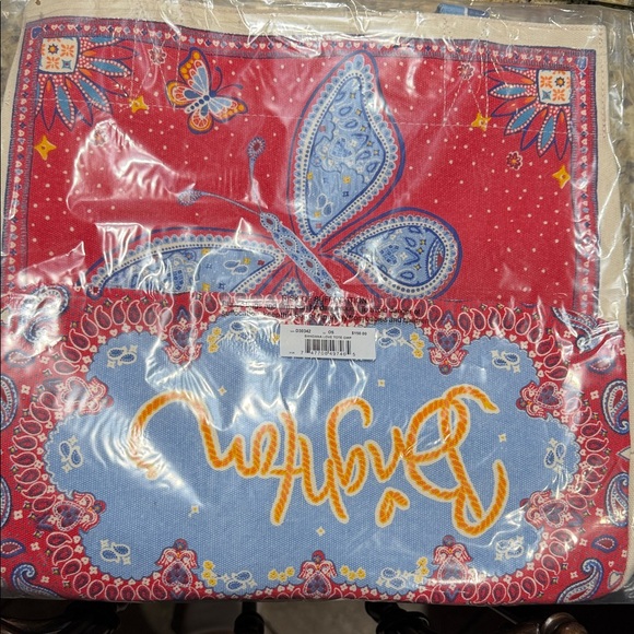 Brighton Vibrant Red and Blue Tote - Picture 3 of 7